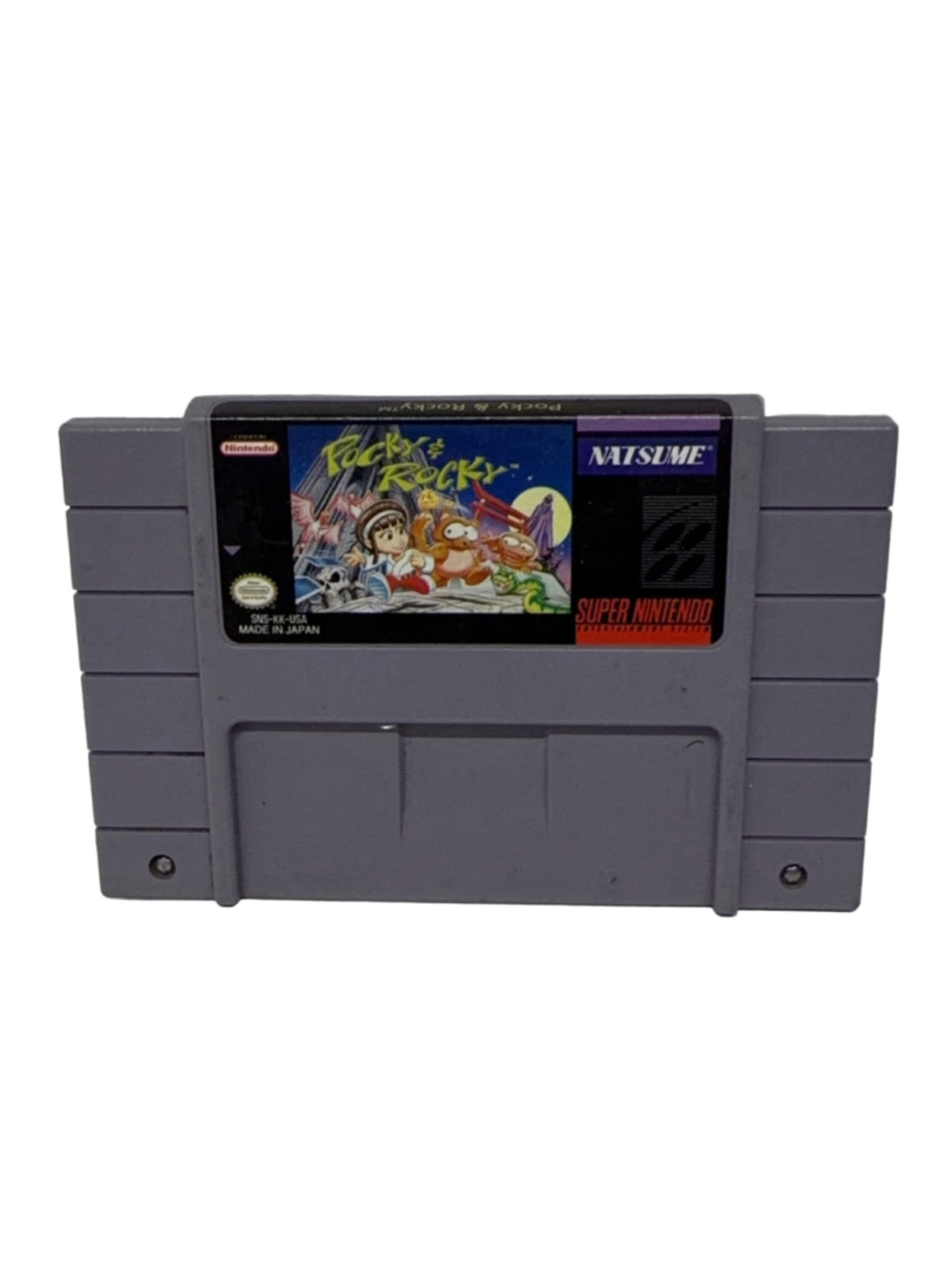 Nintendo Pocky & Rocky Super NES SNES NTSC-U/C 1992 Action Adventure Cartridge